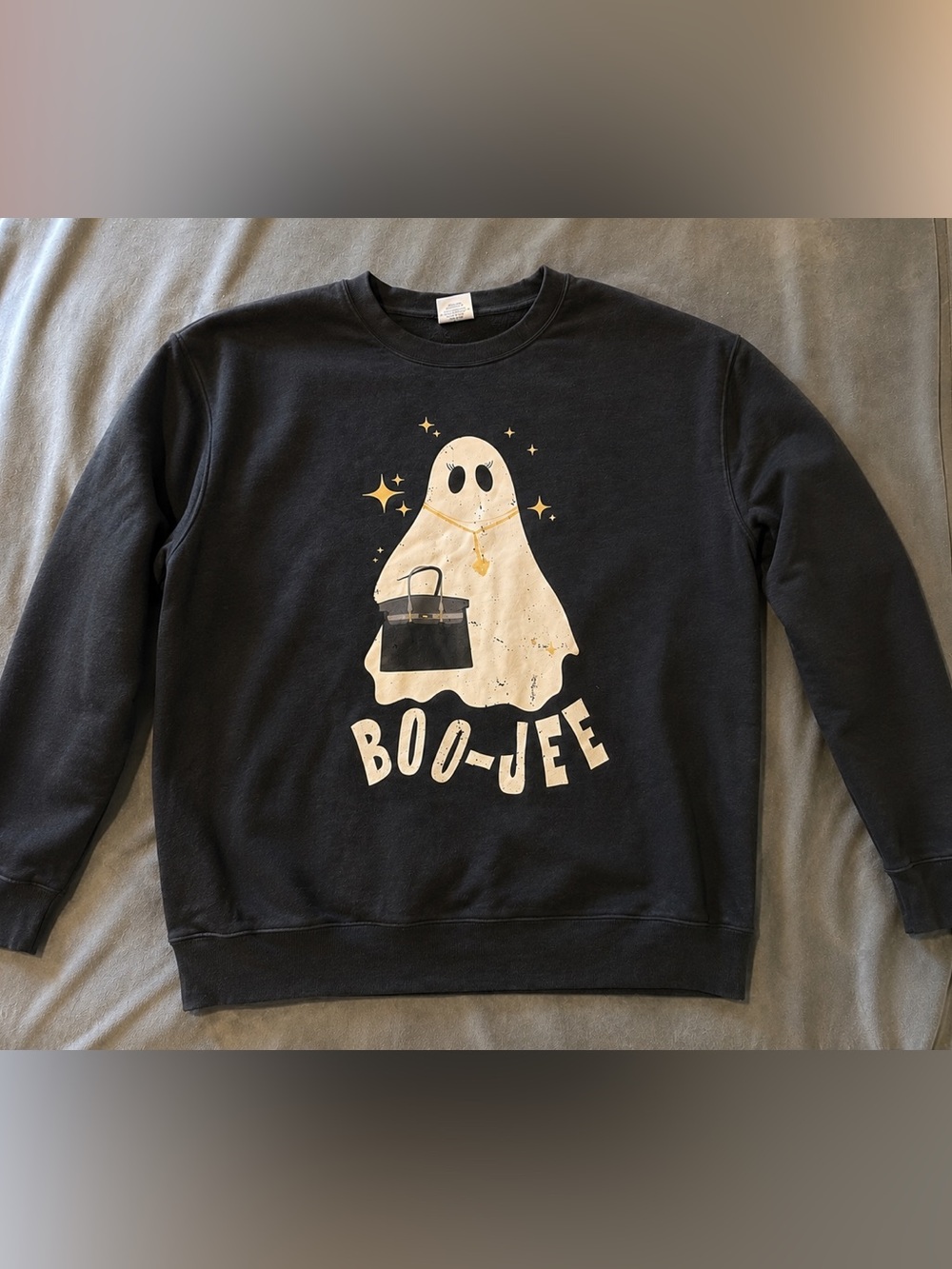 Boo-Jee Ghost Sweatshirt in Midnight